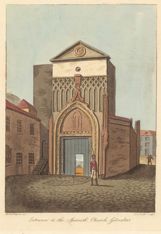 Entrance to what was once the old mosque courtyard and later formed part of the gothic church from the early 16th century (Cooper Willyams, 1801)